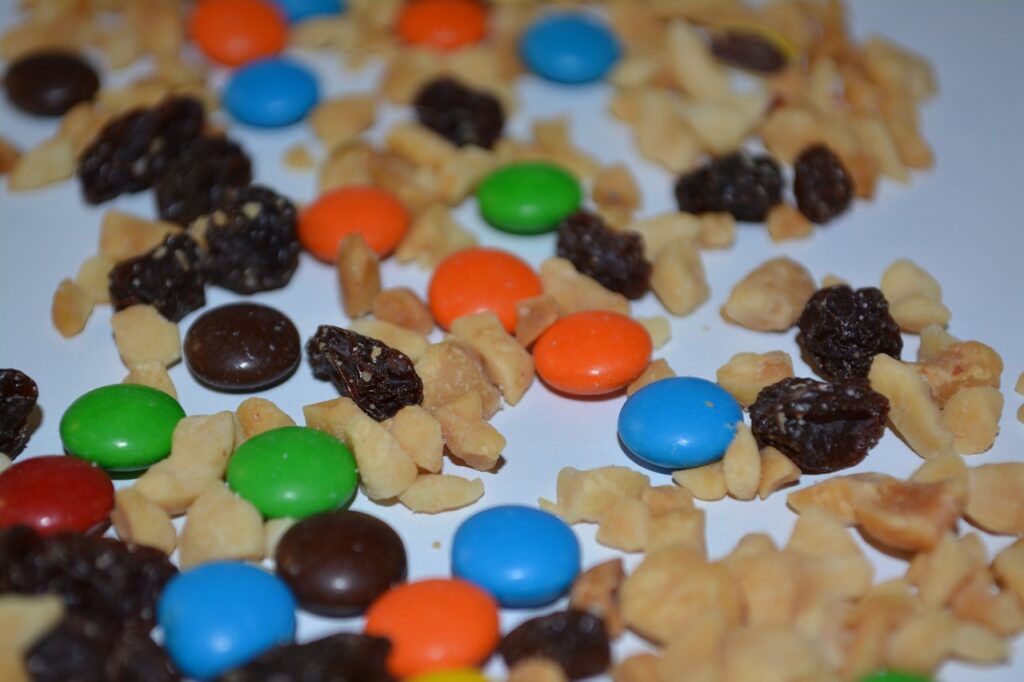 trail mix, sweet, candy