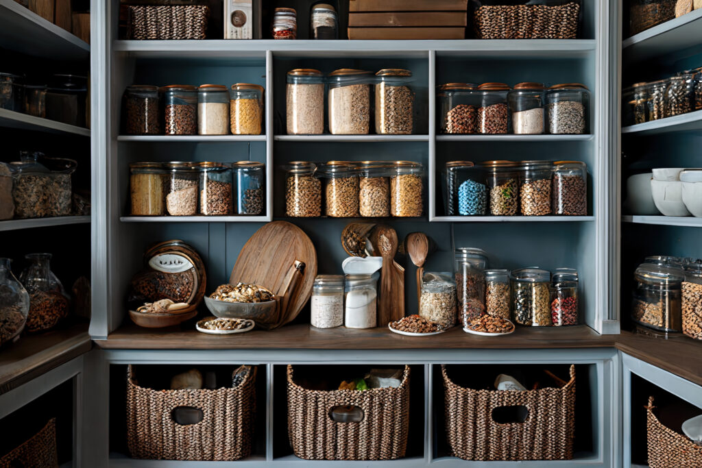 chic kitchen pantry organization and Storage