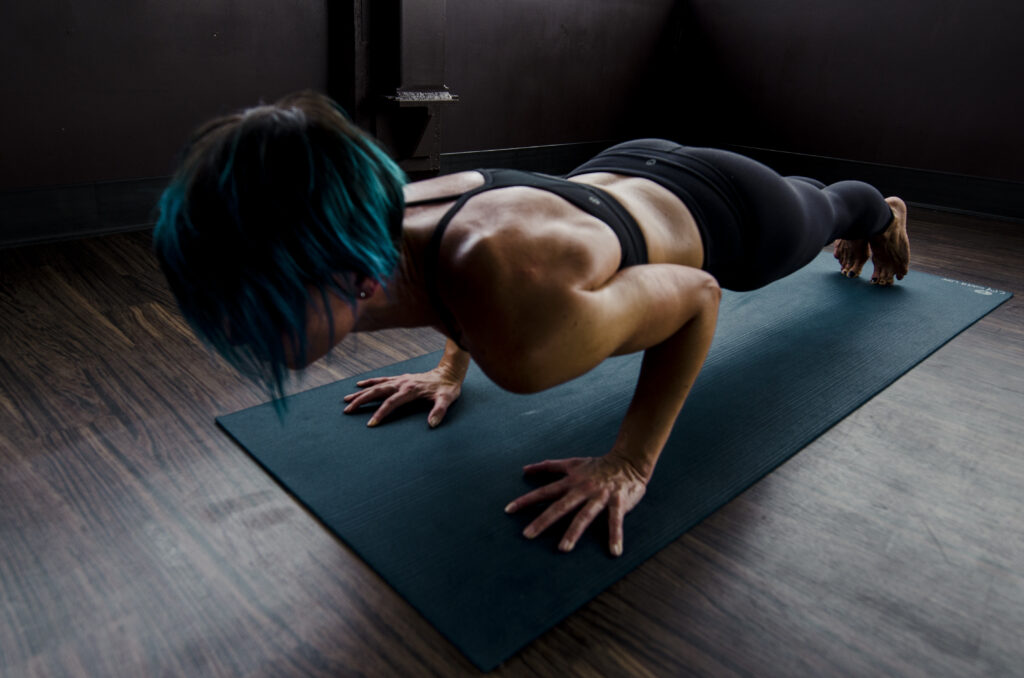 Woman doing push ups