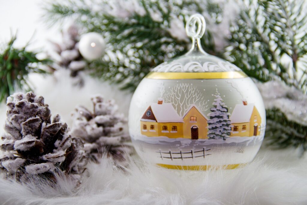 christmas, glass sphere, advent