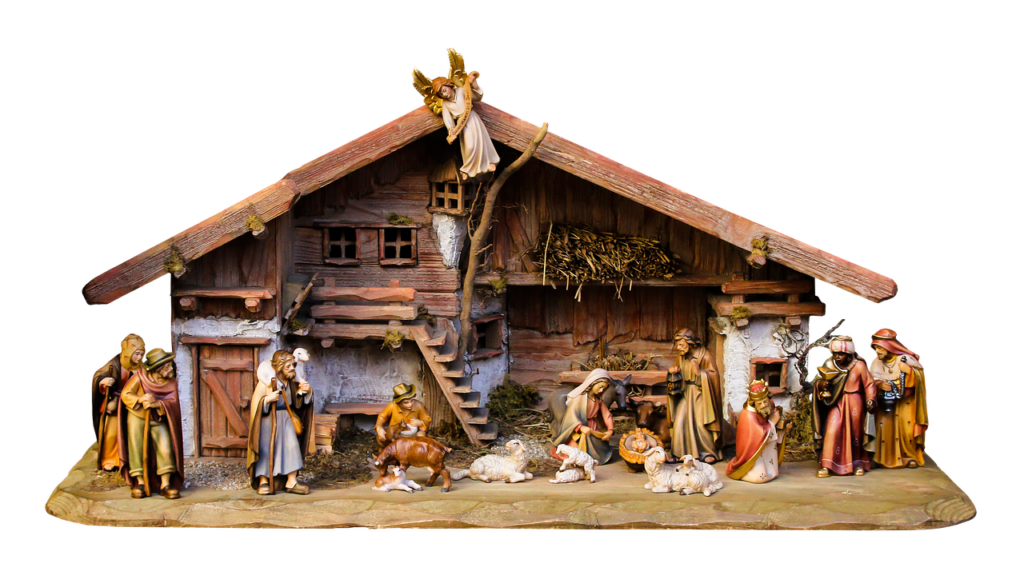 christmas, nativity scene, crib