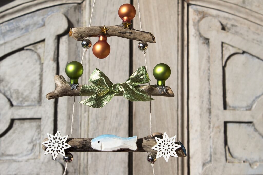 christmas tree, driftwood, christmas decoration