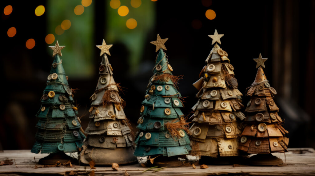 Transforming discarded items into charming Christmas tree decorations
