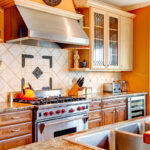 Clean and colorful kitchen