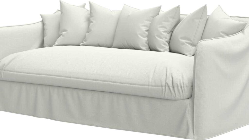 a couch with pillows on it