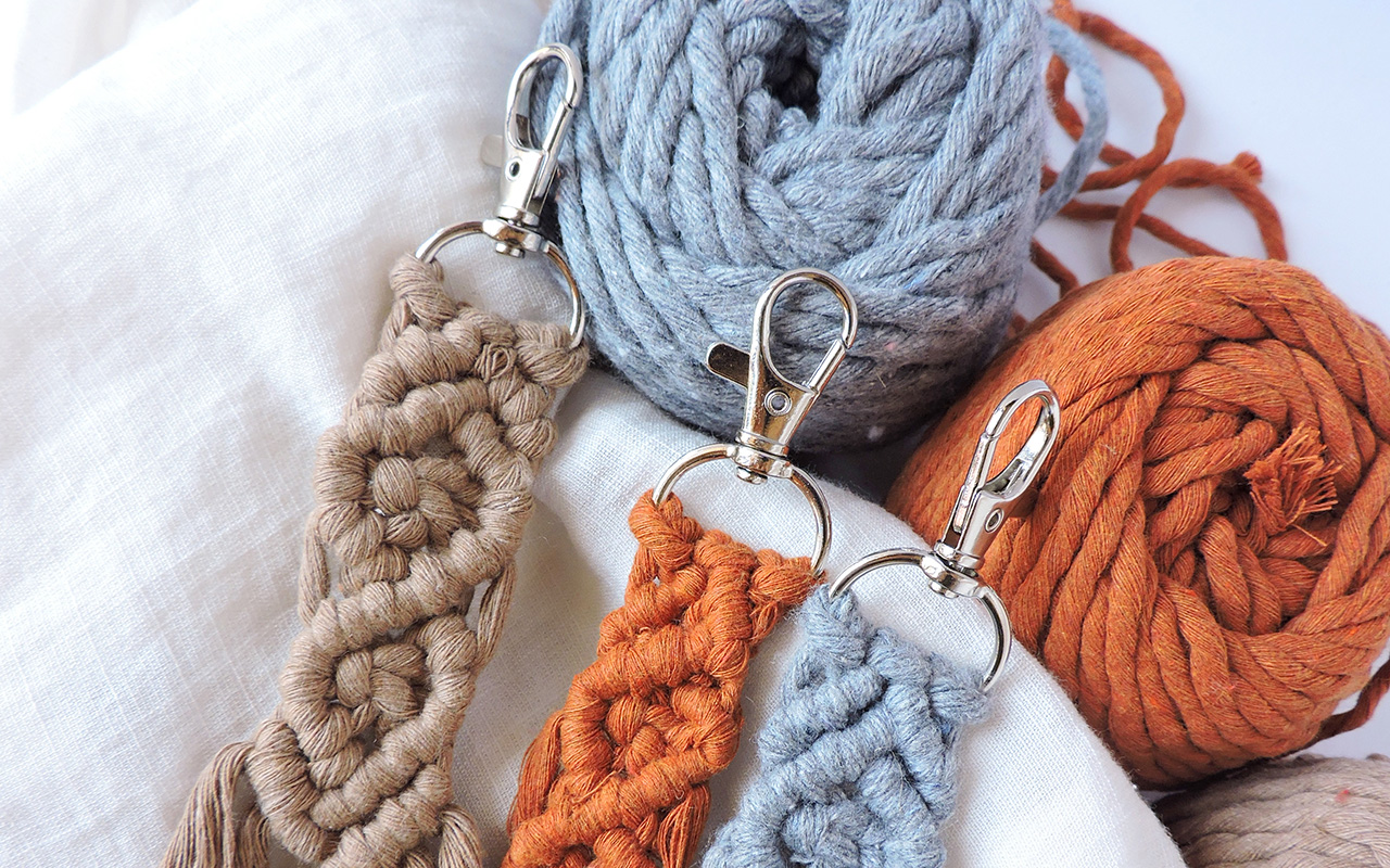 Yarn keychains