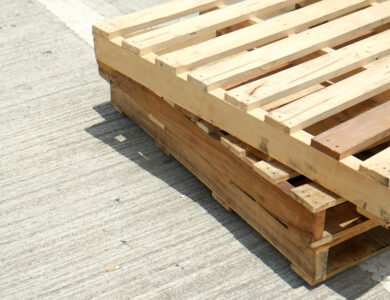 wooden shipping pallet