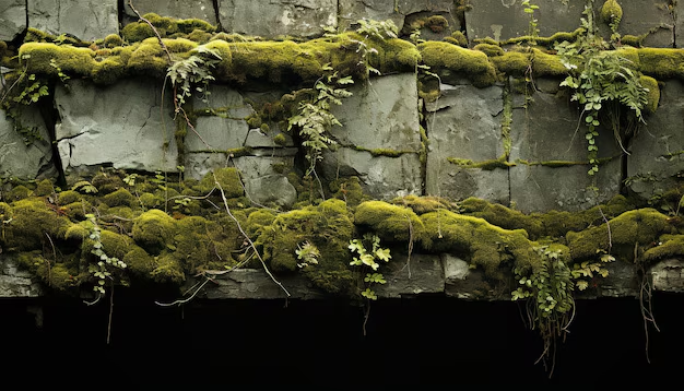 Concrete Tiles with Moss Inserts