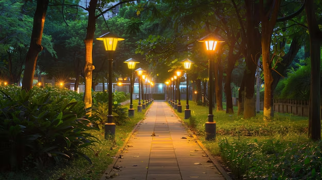 Solar-Powered Lighted Paths
