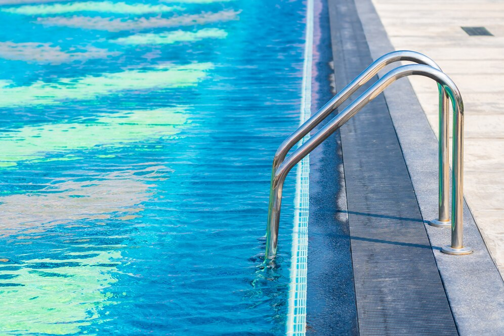 Poolside steps