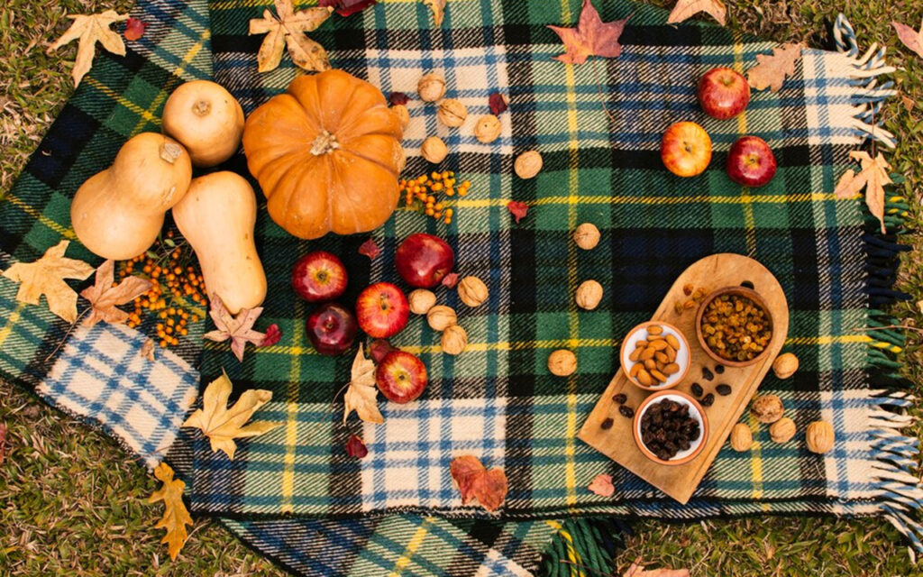 Seasonal Mat with food