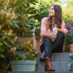 Woman in her garden