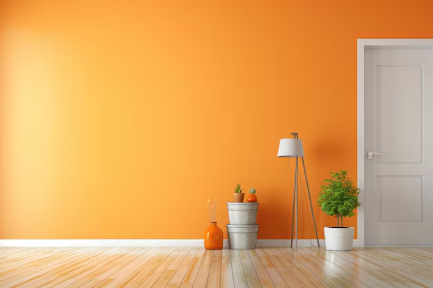 Freshly painted room