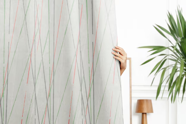 Patterned shower curtain
