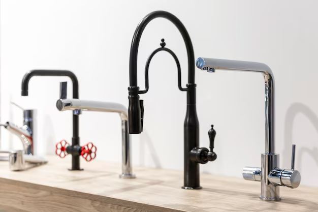 Different styles of faucets