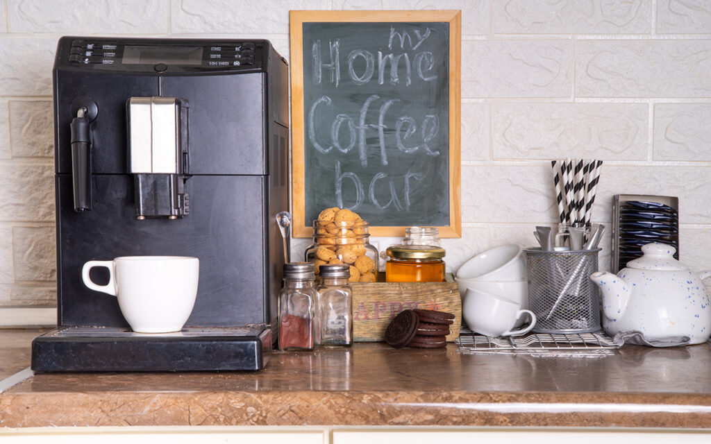 Coffee Station in home kitchen