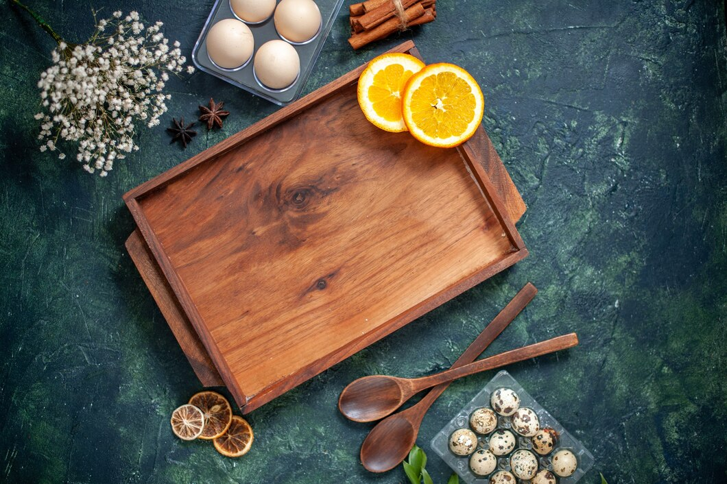 Wooden serving tray