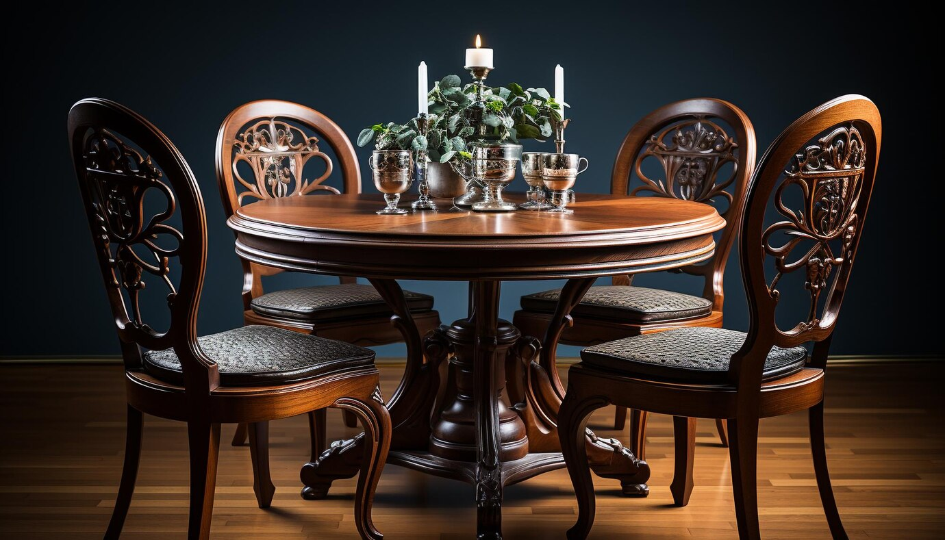 Dining table with chairs